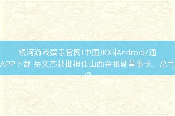 银河游戏娱乐官网(中国)IOS|Android/通用APP下载 岳文杰获批担任山西金租副董事长、总司理